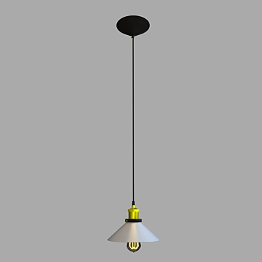 Vintage Edison Pendant Lamp 3D model image 1 