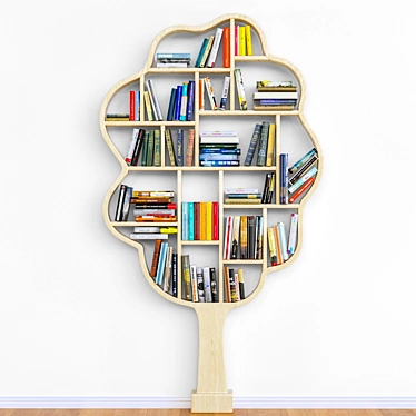 Nature-inspired Bookshelf: TreeShelf 3D model image 1 