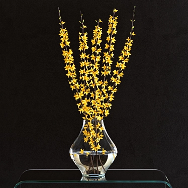 Forsynthia Bouquet with York Vase 3D model image 1 