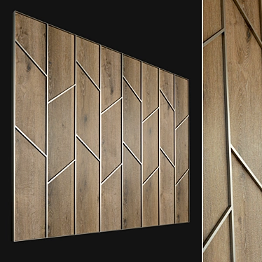 Wooden 3D Wall Panel 3D model image 1 