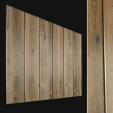 Wooden Panel Wall Décor 3D model image 1 
