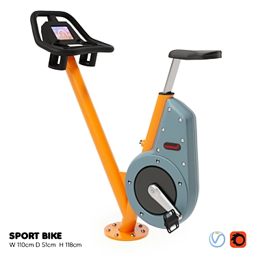 Kompan Sport Bike: Functional Training for Kids 3D model image 1 