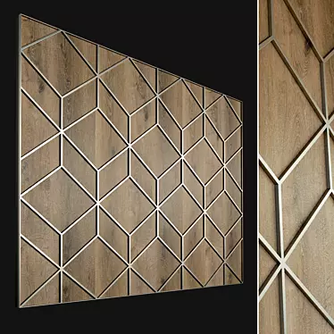 Wooden 3D Panel: Decorative Wall Art 3D model image 1 