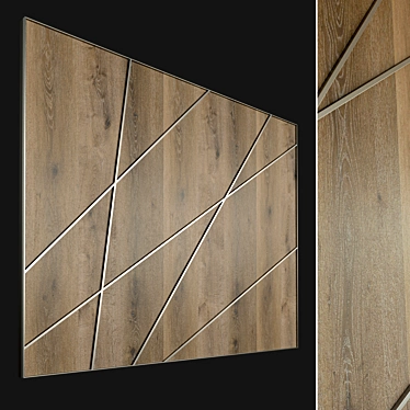 Wooden 3D Panel: Decorative Wall 3D model image 1 