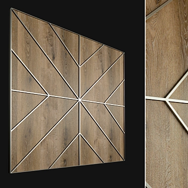 Wooden 3D Wall Panel, Decorative & Lightweight 3D model image 1 