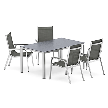 Kettler Basic Plus Armchair & Cubic Extending Table Set 3D model image 1 
