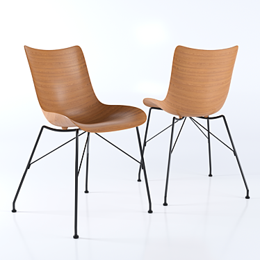 Modern Wood Chair by Philippe Starck 3D model image 1 