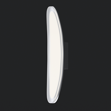 HEMISFERIC 4084 OM LED Wall Lamp in White Aluminum - Stylish and Energy-Efficient 3D model image 1 