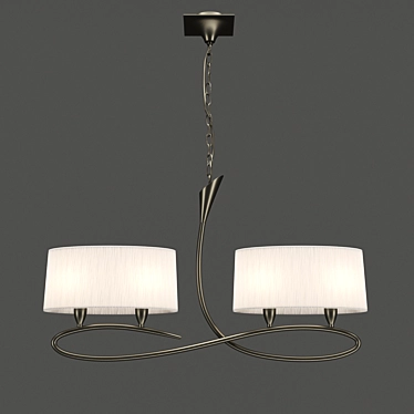 Elegant Lua Chandelier: Exclusive OM Design 3D model image 1 