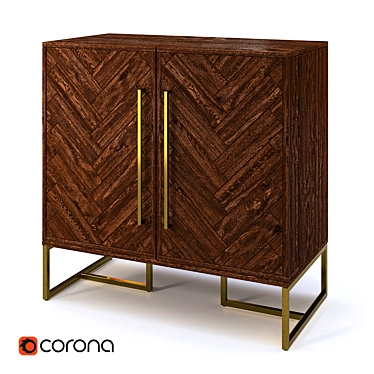 Elegant Acacia Class Cabinet 3D model image 1 