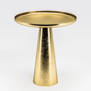 Elegant Brass Side Table: Plateau Uno 3D model image 1 