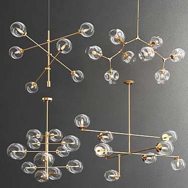 Luxury Chandelier Collection_34: Bensley, Branching Bubble, Argento S & Communique 3D model image 1 