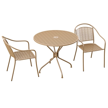 Gwyn 3-Piece Dining Set - Elegant and Compact 3D model image 1 