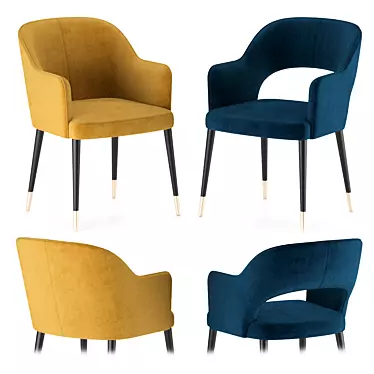 Elegant Gray & Tony Chair 3D model image 1 