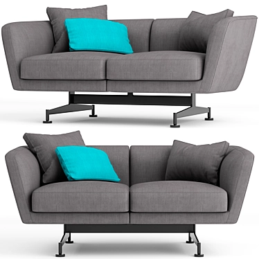 Kartell Betty 2-Seater Sofa: Stylish Comfort for Two 3D model image 1 