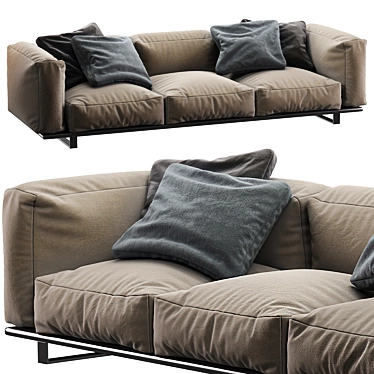 Sleek Alivar Daytona Sofa 3D model image 1 