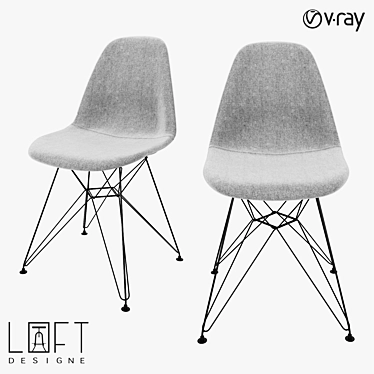 LoftDesigne 3565 Chair: Modern, Stylish and Comfortable 3D model image 1 