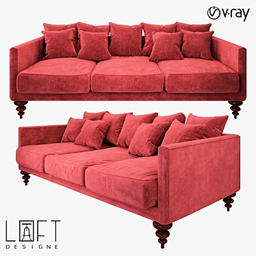 Modern LoftDesign Sofa: 4215 Model 3D model image 1 