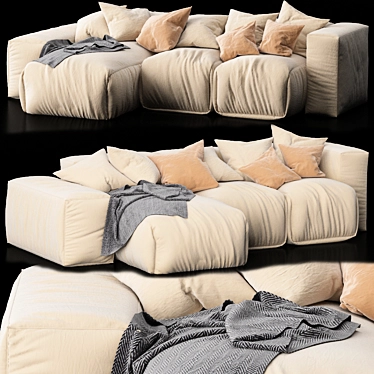 Modular Sofa Bonaldo PB: Contemporary Design, Customizable 3D model image 1 