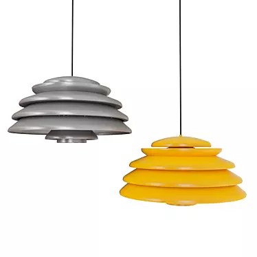 Sleek Hive Pendant Chandelier 3D model image 1 