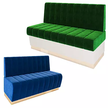 Title: Modern Cafe Sofa Set 3D model image 1 