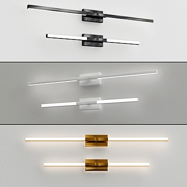 Pandora Horizontal Sconce: Elegant Illumination for Every Space 3D model image 1 