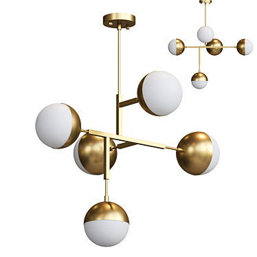 Sleek Ball Pendant Light: Lampatron BALL L 3D model image 1 