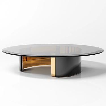 Sleek Round Coffee Table 3D model image 1 