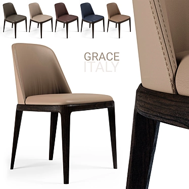 Poliform Grace Chair: Elegant and Versatile Seating Solution 3D model image 1 