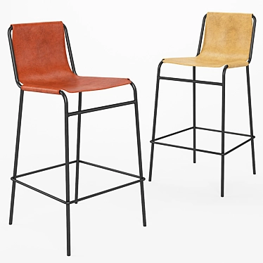 September Bar Stool: Stylish & Versatile seating 3D model image 1 