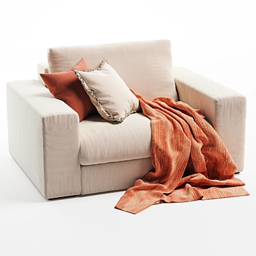 Luxury Grande Plain Armchair: Elegant Sofmann Design 3D model image 1 