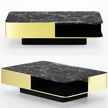 Elegant Marble Coffee Table 3D model image 1 