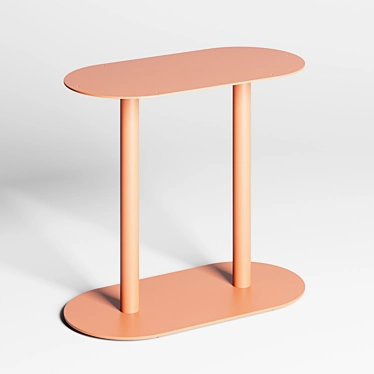 Sleek Super Circle 2 Table Base 3D model image 1 