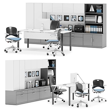Herman Miller Canvas Office Workstation 3D model image 1 
