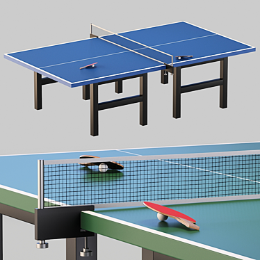 Olympic-Size Table Tennis Set 3D model image 1 