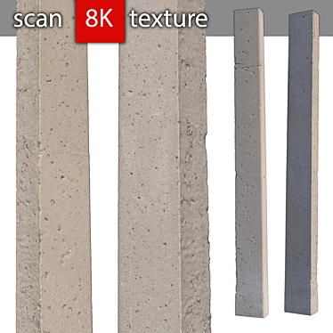 High-Quality Concrete Beam 3D model image 1 