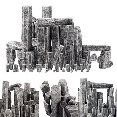 Stone Block Collection: High-Quality 3D Models 3D model image 1 