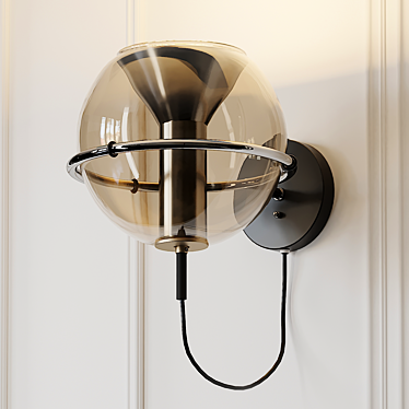 Modern RAAK Globe Wall Lamps 3D model image 1 