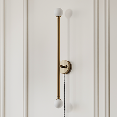 Elegant Brass T2 Sconce 3D model image 1 