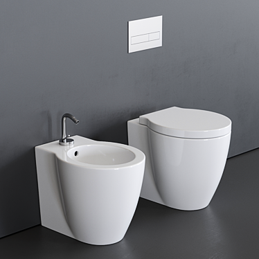 Ceramica Cielo Easy Evo WC: Modern Ceramic Toilet 3D model image 1 