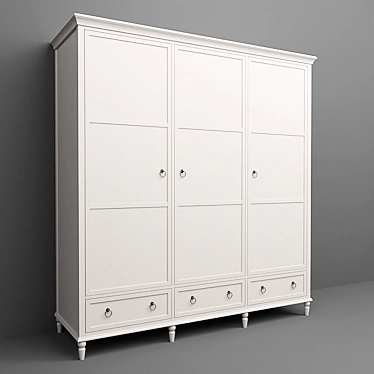 Elegant Ivory Cabinet 3D model image 1 