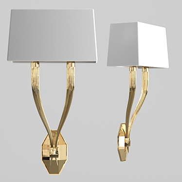 Elegant Abigail Wall Lamp 3D model image 1 