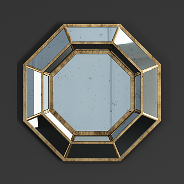 Glamour Elegance Wall Mirror 3D model image 1 