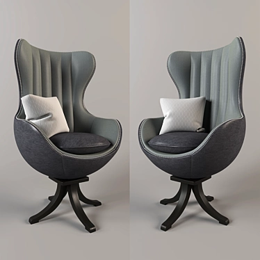 Sleek Linford Swivel Chair 3D model image 1 
