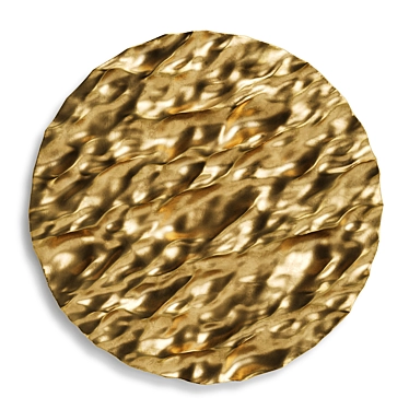 Golden Metal Pocket Ocean Art 3D model image 1 