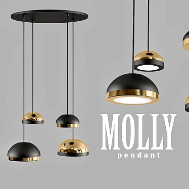 Elegant Molly Pendant Necklace 3D model image 1 
