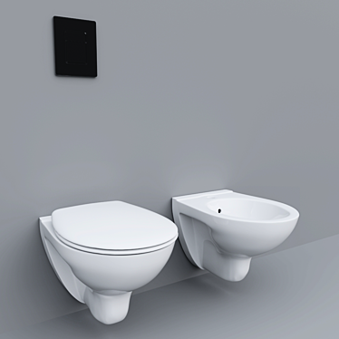 Grohe Bau Ceramic Toilet & Bidet 3D model image 1 