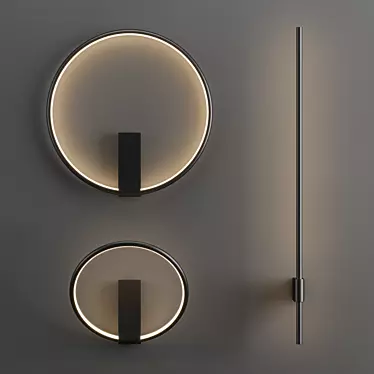 Elegant Egoluce Wall Lights - Illuminate your space 3D model image 1 