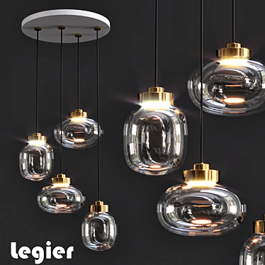 Sleek Legier Pendant Light 3D model image 1 