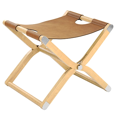 Hermes Pippa Folding Stool: Elegant and Functional 3D model image 1 